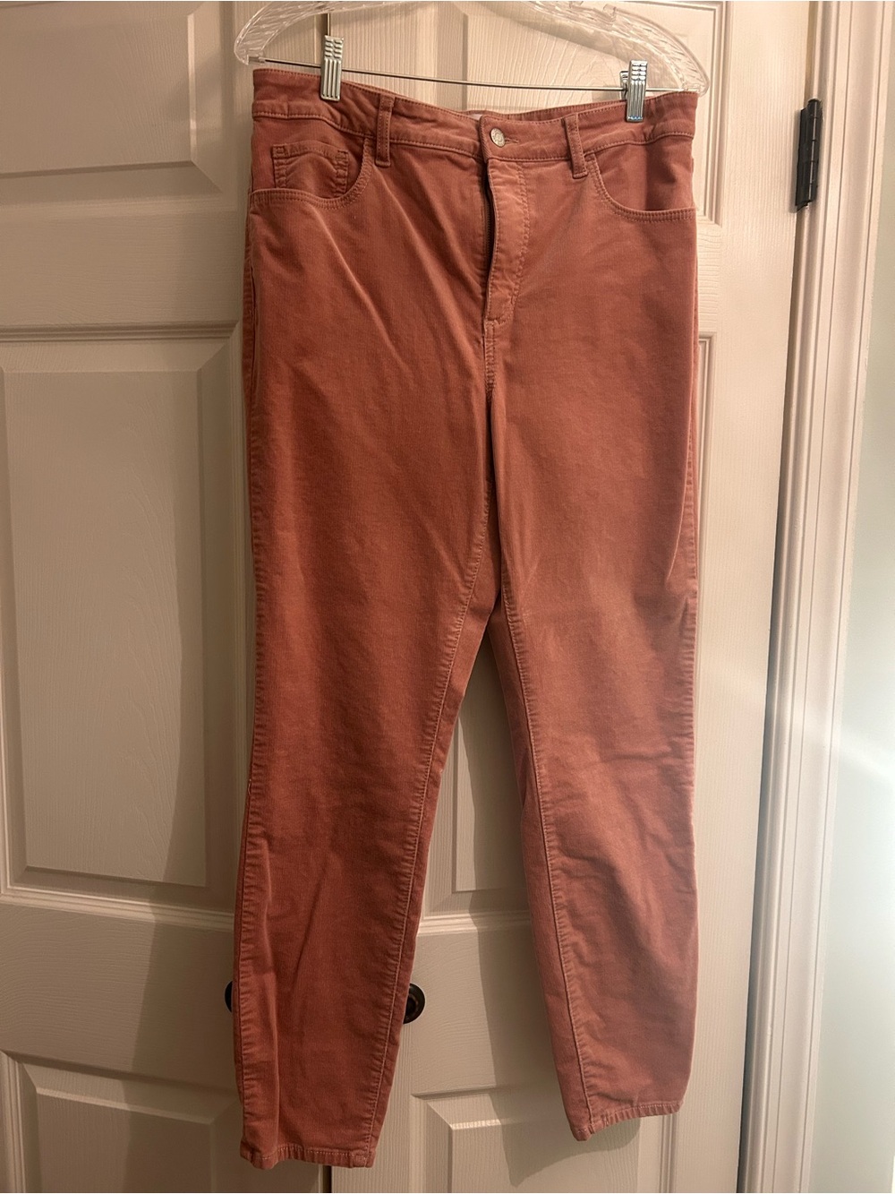 LOFT Pink Corduroy Straight Pants